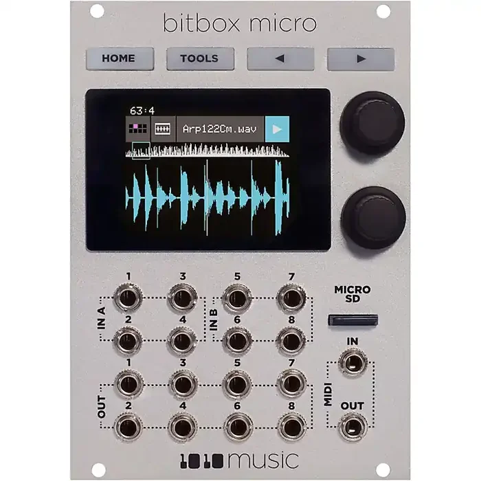 1010music Bitbox Micro Eurorack Compact Sampler with Touchscreen – White Guitar Center