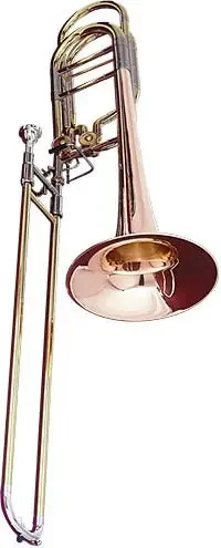 1062FDR Getzen Eterna Series Dependent Bass Trombone – Clear lacquer finish