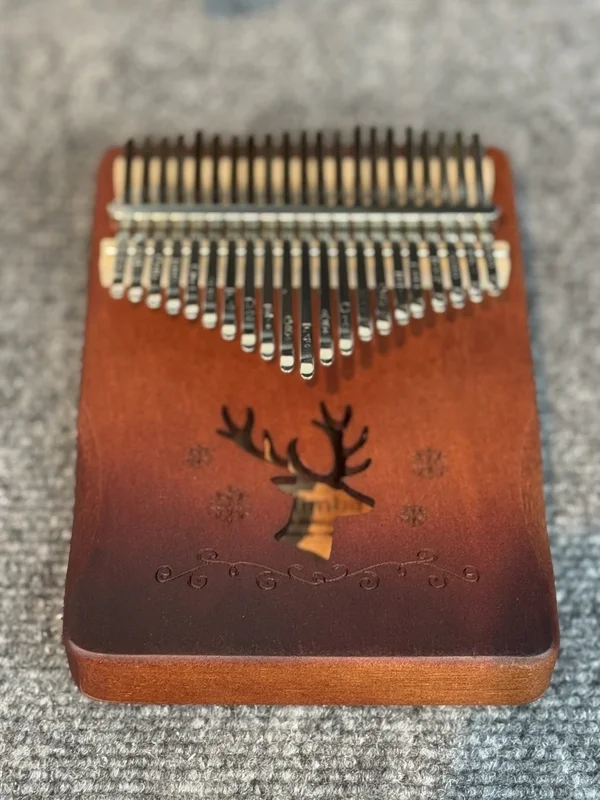 21 Key Style Kalimba – Thumb Piano for Beginners, Includes Bag and Tuning Hammer, Finish: Brown / Deer