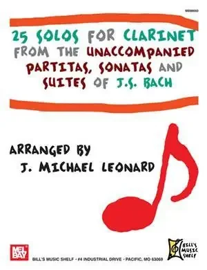 25 Solos for Clarinet – Suites of J.S. Bach