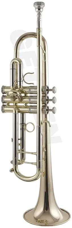 3051S Getzen Bb Custom Series Trumpet – Bright silver plate finish