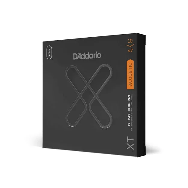 4Sound. Daddario Fretted XTAPB1047-3P