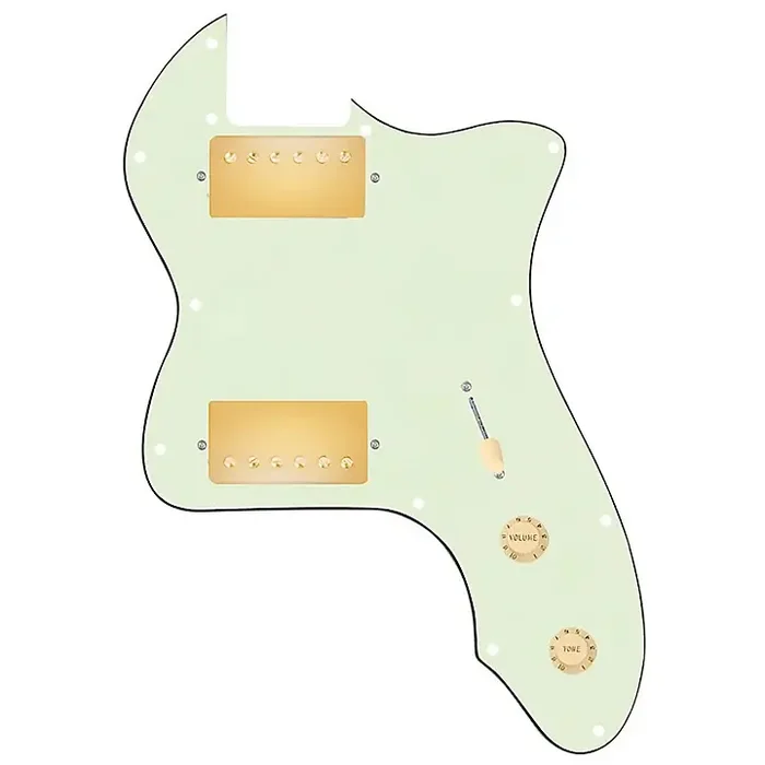 920D Custom 72 Thinline Tele Loaded Pickguard With Gold Cool Kids Humbuckers & Aged White Knobs Mint Green Guitar Center