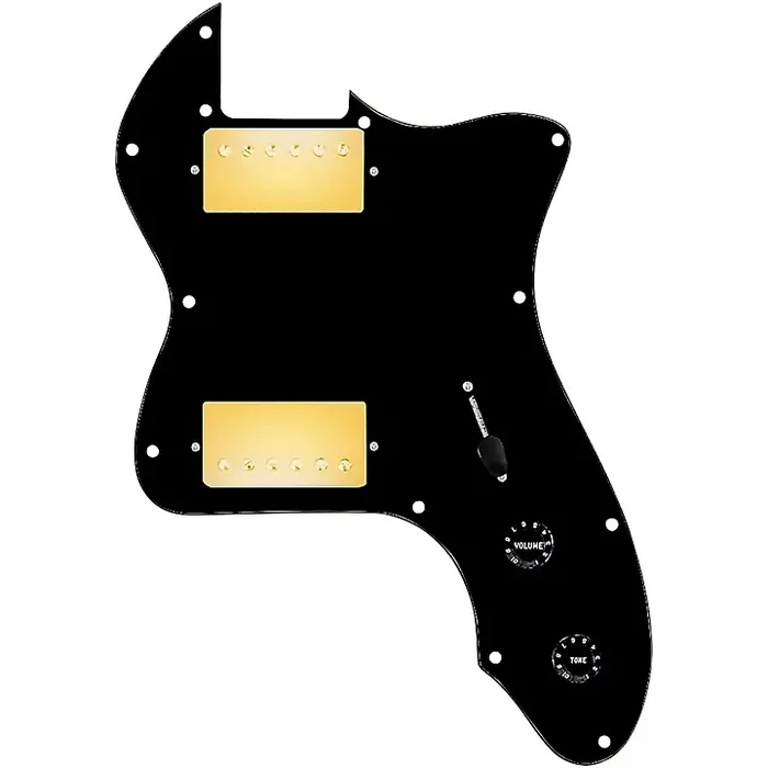 920D Custom 72 Thinline Tele Loaded Pickguard With Gold Cool Kids Humbuckers & Black Knobs Black Guitar Center