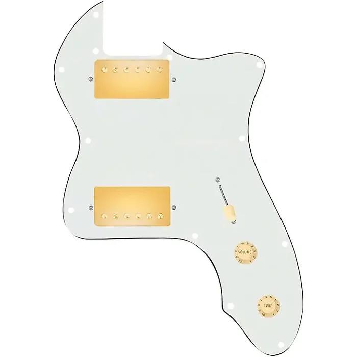 920D Custom 72 Thinline Tele Loaded Pickguard With Gold Roughneck Humbuckers and Aged White Knobs Parchment Guitar Center