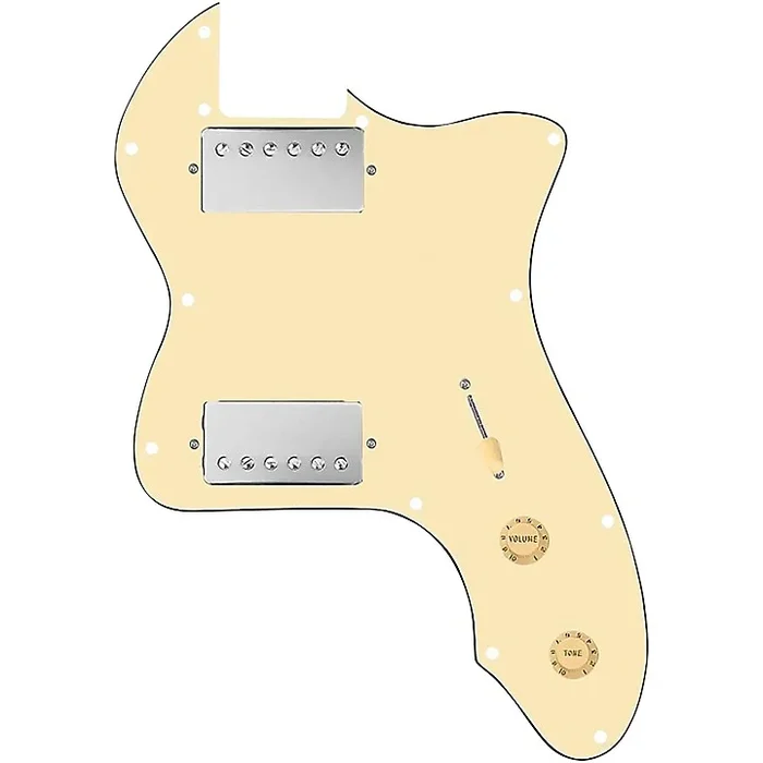 920D Custom 72 Thinline Tele Loaded Pickguard With Nickel Cool Kids Humbuckers Aged White