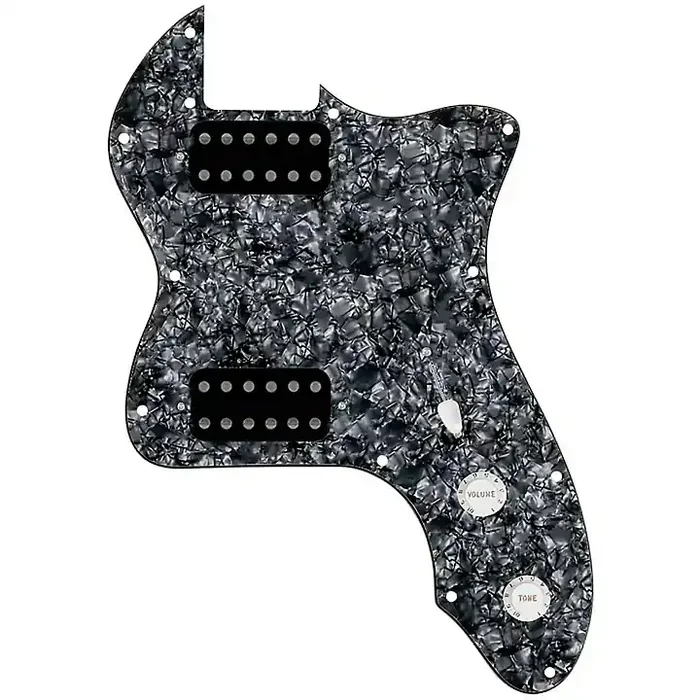 920D Custom ‘72 Thinline Tele Loaded Pickguard With Uncovered Smoothie Humbuckers & White Knobs Black Pearl Guitar Center