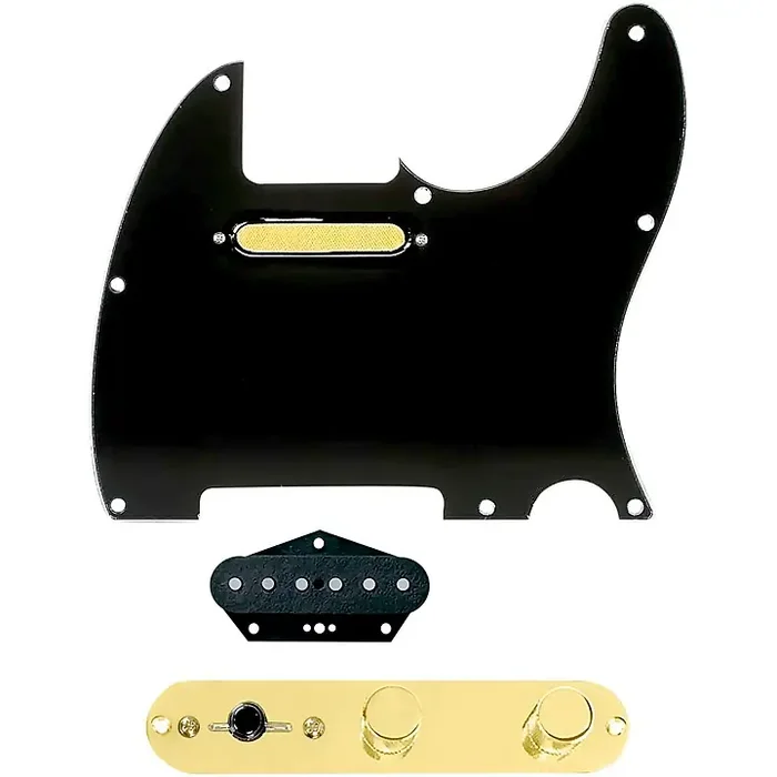 920D Custom Gold Foil Loaded Pickguard for Tele With T3W-G Control Plate Black Guitar Center