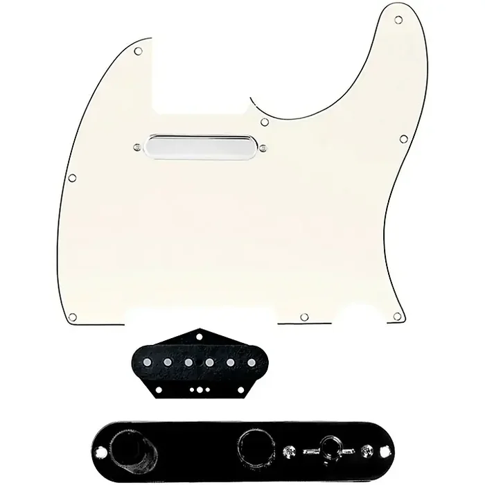 920D Custom Texas Grit Loaded Pickguard for Tele With T3W-REV-B Control Plate Parchment Guitar Center