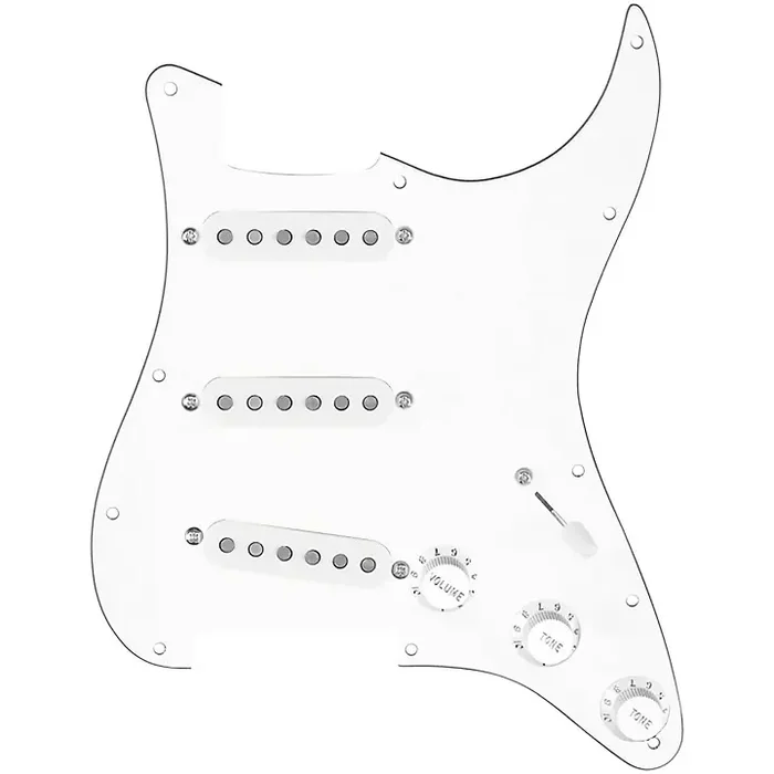 920D Custom Texas Growler Loaded Pickguard for Strat With White Pickups and S5W Wiring Harness White Guitar Center