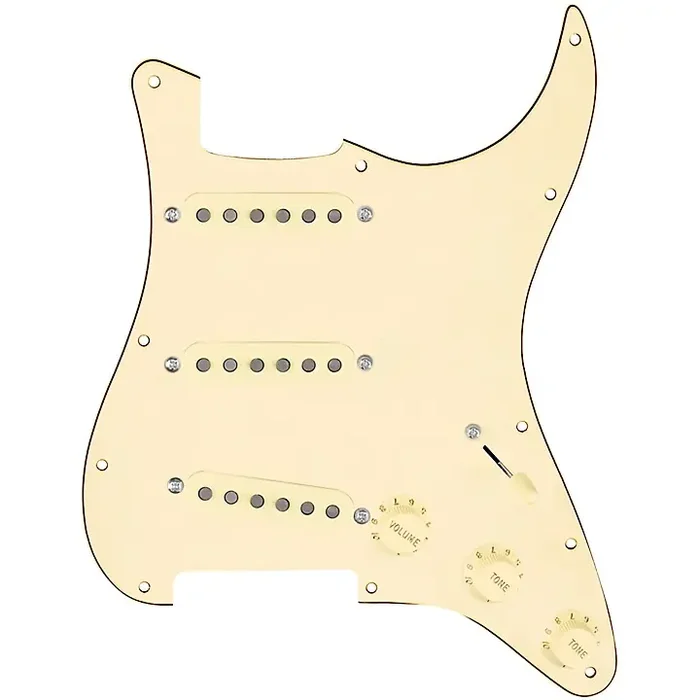 920D Custom Texas Vintage Loaded Pickguard for Strat With Aged White Pickups and S7W Wiring Harness Aged White Guitar Center