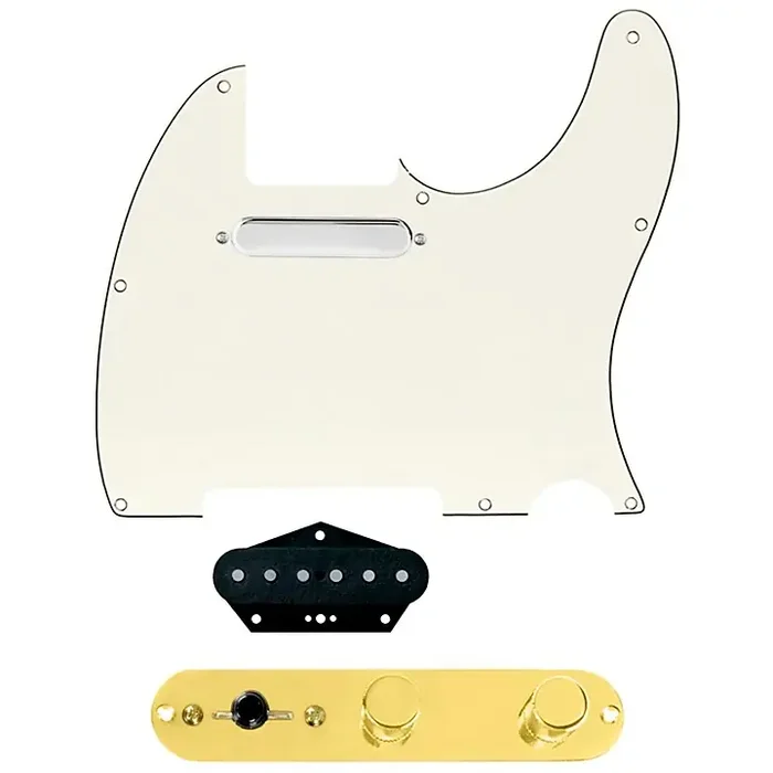 920D Custom Texas Vintage Loaded Pickguard for Tele With T3W-G Control Plate Parchment Guitar Center