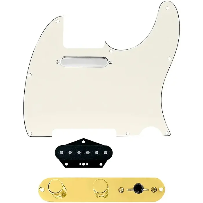 920D Custom Texas Vintage Loaded Pickguard for Tele With T3W-REV-G Control Plate Parchment Guitar Center