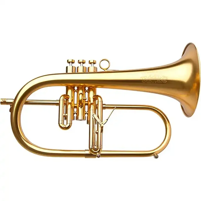 Adams F3 Selected Series Professional Bb Flugelhorn Satin Gold Lacquer Yellow Brass Bell Guitar Center