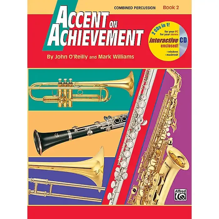 Alfred Accent on Achievement Book 2 Combined PercussionS.D. B.D. Access. Timp. & Mallet Percussion Book & CD Guitar Center