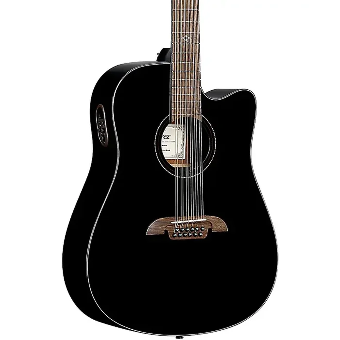 Alvarez AD60CE 12-String Dreadnought Acoustic-Electric Guitar Black Guitar Center