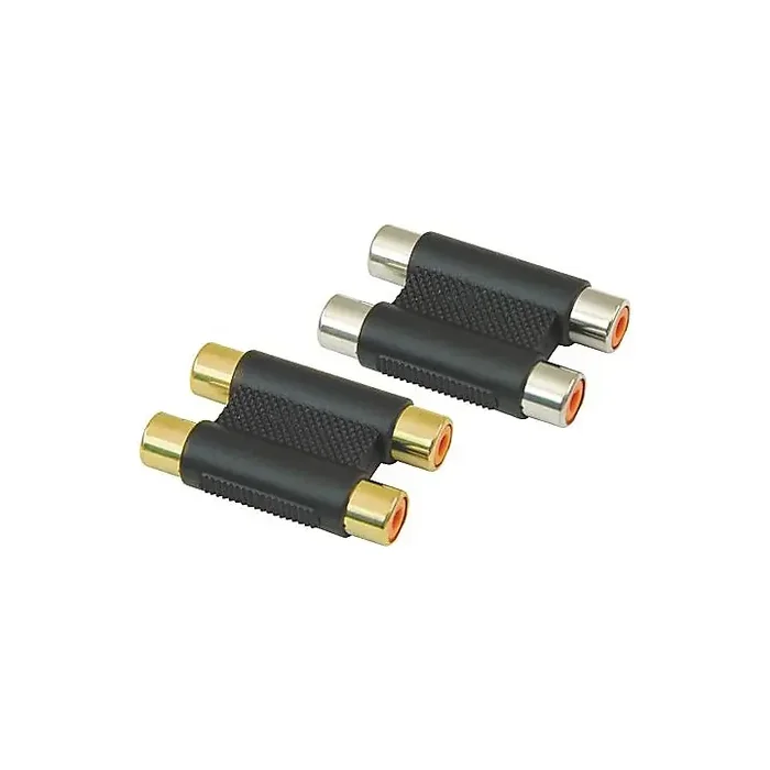 American Recorder Technologies Dual RCA Female to RCA Female Adapter Gold Guitar Center