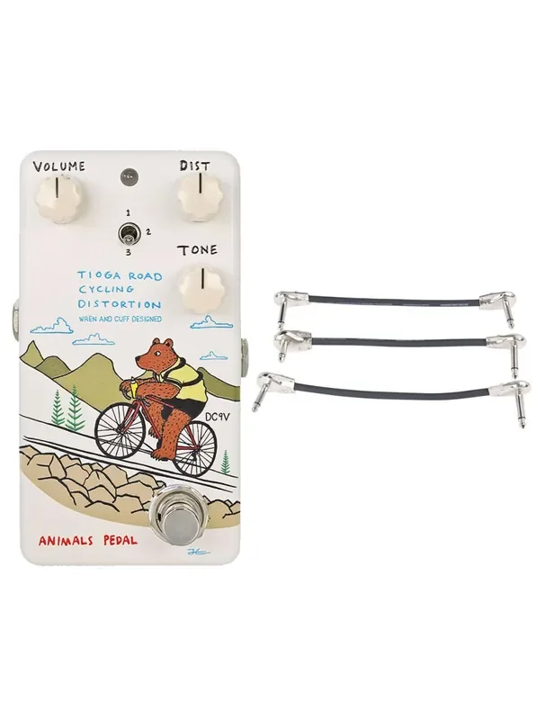 Animals Pedals Tioga Road Distortion Pedal V2 + Gator Patch Cable 3 Pack