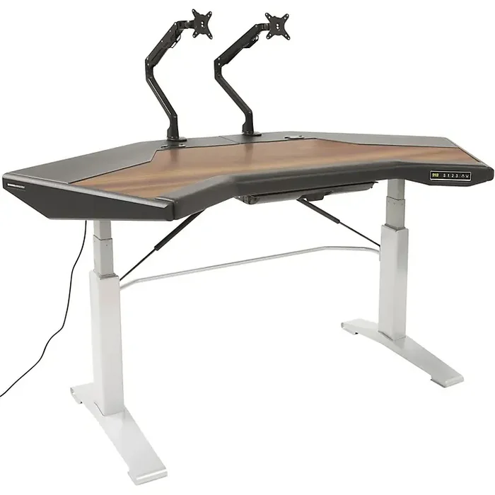 Argosy Halo G E Plus Height Adjustable Desk with Mahogany Surface Guitar Center