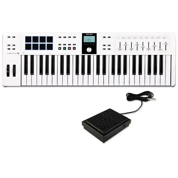 Arturia KeyLab Essential 49 mk3 Keyboard Controller With Sustain Block White Guitar Center