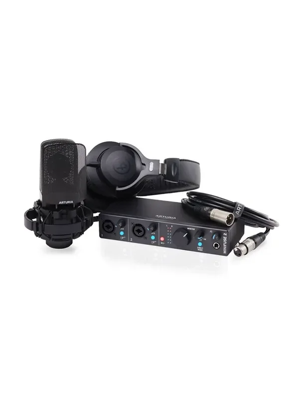 Arturia MiniFuse Recording Pack Audio Interface Bundle – Black – Open Box