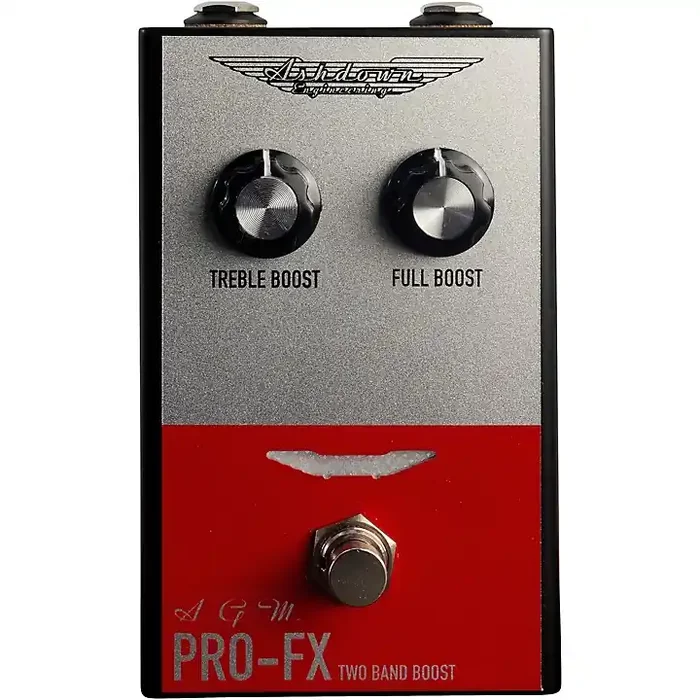 Ashdown Compact Two Band Bass Boost Effects Pedal Silver and Red Guitar Center