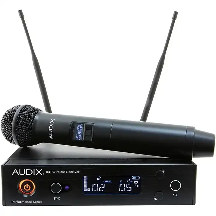 Audix AP41 OM5 Wireless Microphone System With R41 Diversity Receiver and H60/OM5 Handheld Transmitter Band A Guitar Center