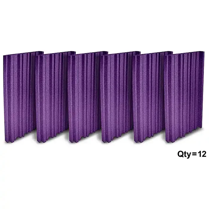 Auralex Studiofoam Metro 2‘ x 24″ x 48″ (12-Pack) Purple Guitar Center
