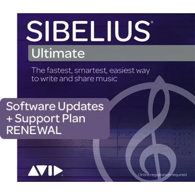 Avid Sibelius Ultimate 3-Year Software Updates + Support Plan RENEWAL