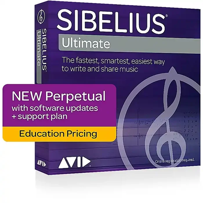 Avid Sibelius Ultimate NEW Perpetual License with 1 Year of Updates + Support for Students/Teachers (Download) Guitar Center