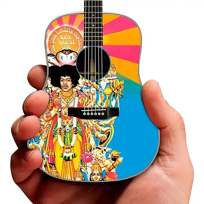 Axe Heaven Jimi Hendrix Axis Bold As Love Acoustic Miniature Guitar Replica Collectible Guitar Center