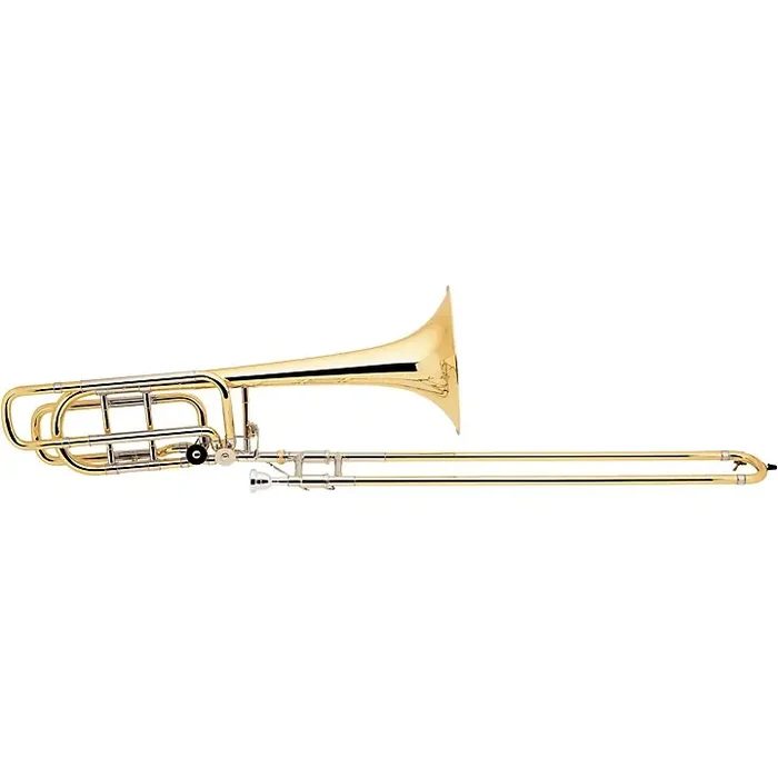 Bach 50B3O Stradivarius Series Professional Open Wrap Double Rotor Bass Trombone Lacquer Yellow Brass Bell Guitar Center