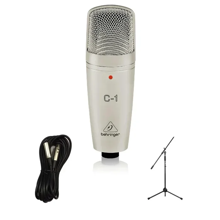 Behringer C1 Studio Condenser Microphone Bundle with Cable and Stand
