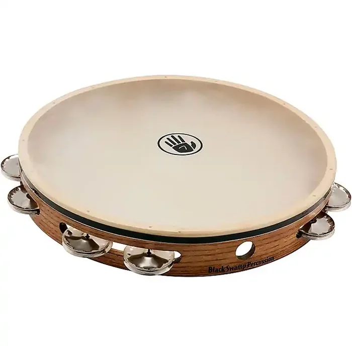 Black Swamp Percussion Black Swamp 12″ single row tambourine 12 in. German Silver Guitar Center