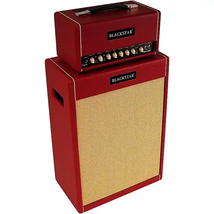 Blackstar St. James Toby Lee 50 6L6 50W Tube Guitar Head and 2×12 Guitar Cabinet Red Guitar Center