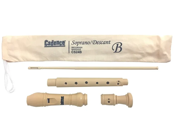 Cadence CS24B 3pc Soprano Baroque Recorder Soprano Recorder