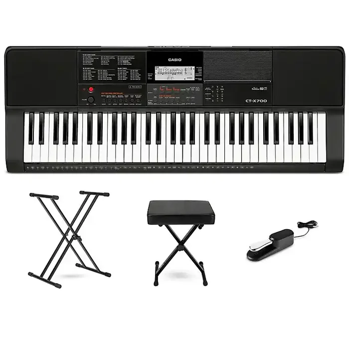 Casio CT-X700 61-Key Arranger Essentials Bundle Black Guitar Center