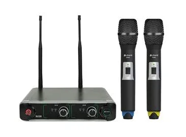 Chord SU20 Dual UHF Handheld Microphone Set Blue + Yellow