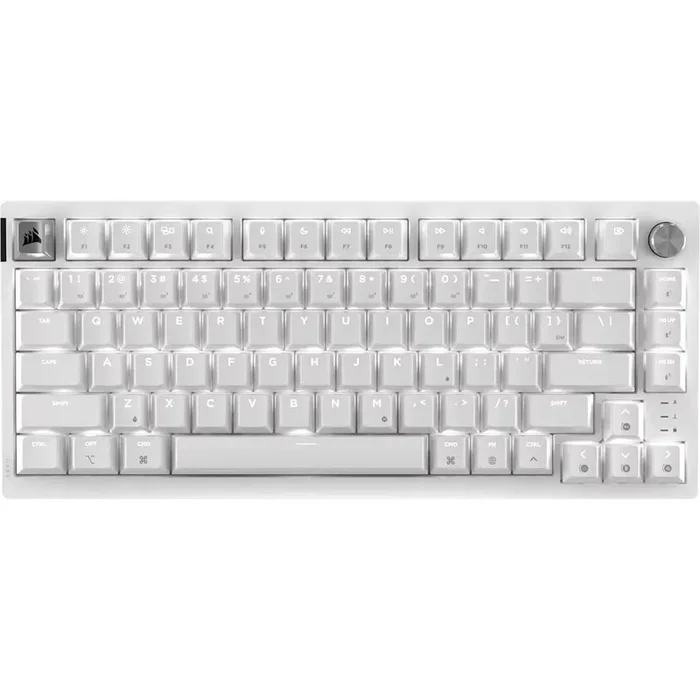 Corsair K65 PLUS WIRELESS 75% RGB Mechanical Gaming Keyboard (Frost White)