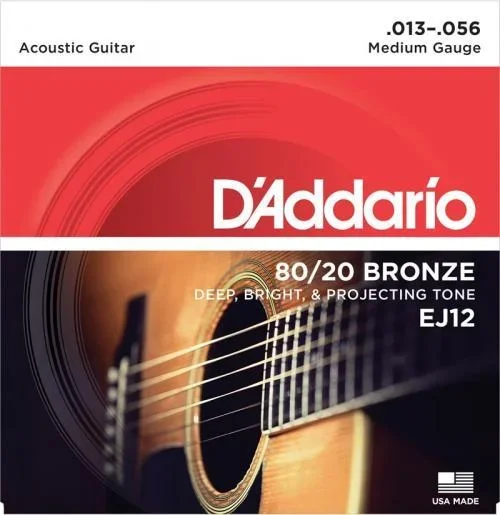 D’Addario 80/20 Bronze Acoustic Strings (Medium 13-56)