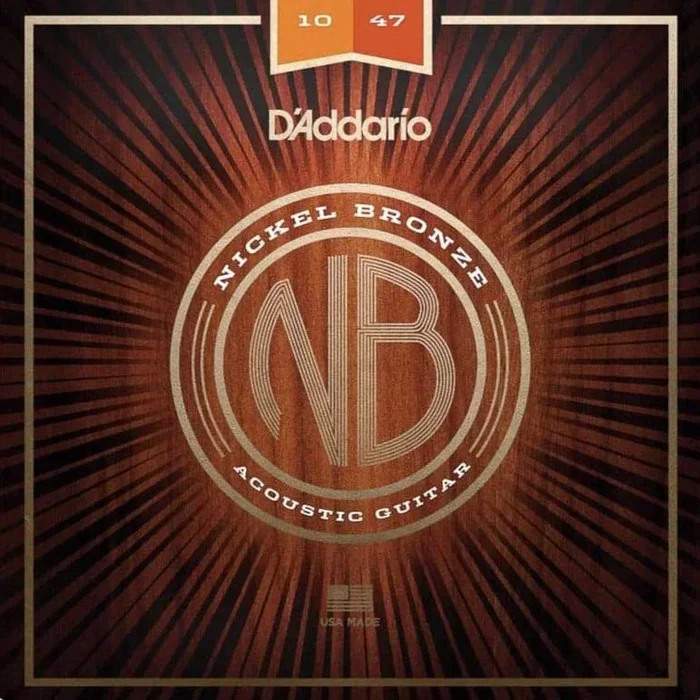D’Addario Strings NB1047 Nickel Bronze Acoustic Guitar Strings – Extra Light – 10-47 for sale