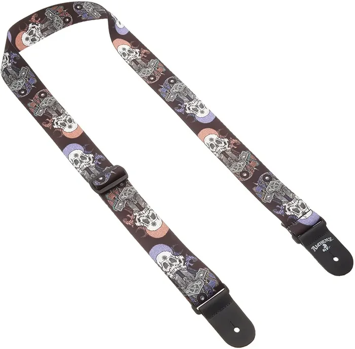 D‘Addario Alchemy Guitar Strap, Live Life Skull
