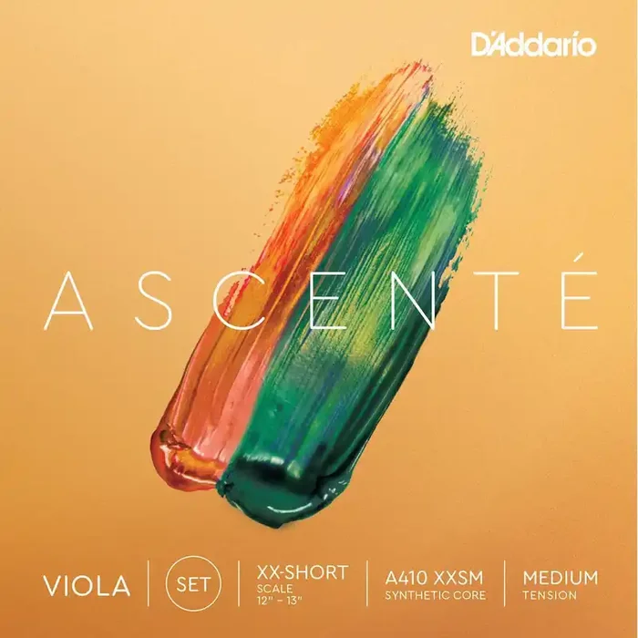 D‘Addario AscentÃ© Viola String Set, Extra-Extra-Short Scale, Medium Tension