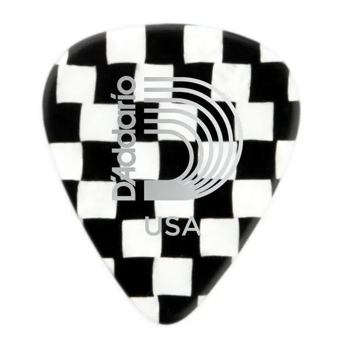 D‘Addario Checkerboard Celluloid Guitar Picks 10 pack, Medium