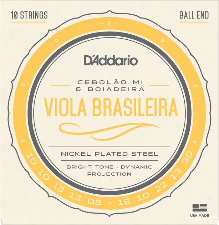 D‘Addario EJ82C Viola Brasileira Set, Cebolao Mi and Boiadeira