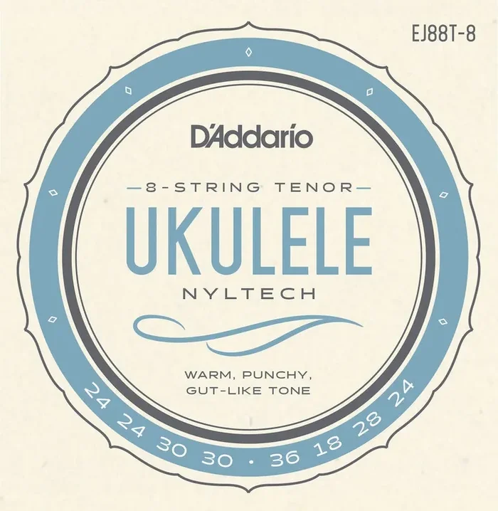 D‘Addario EJ88T-8 Nyltech Ukulele Strings, 8-String Tenor