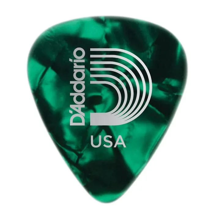 D‘Addario Green Pearl Celluloid Guitar Picks, 25 pack, Extra Heavy
