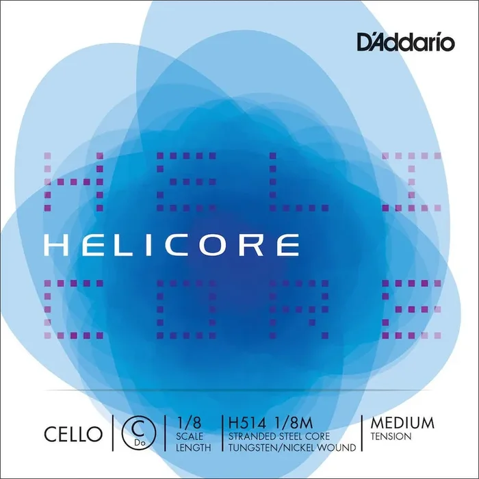 D‘Addario Helicore Cello Single C String, 1/8 Scale, Medium Tension