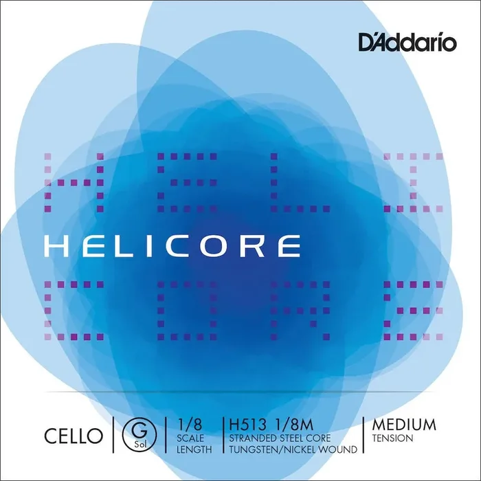 D‘Addario Helicore Cello Single G String, 1/8 Scale, Medium Tension