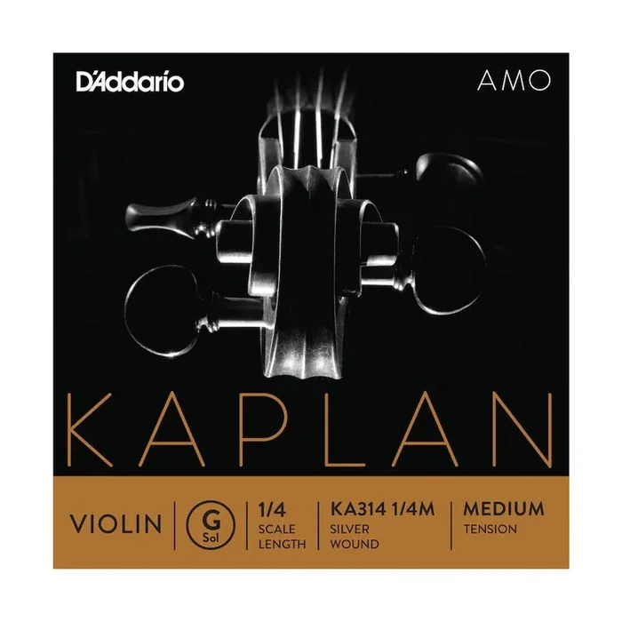 D‘Addario Kaplan Amo Violin G String, 1/4 Scale, Medium Tension